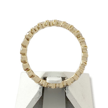 Tweedehands full circle ring in 750 geelgoud met diamanten