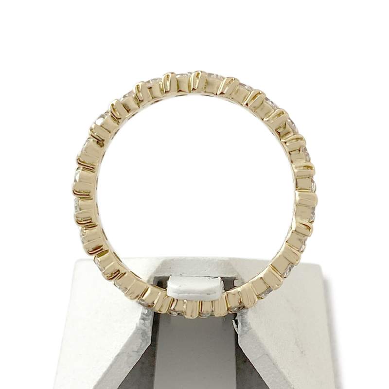 Tweedehands full circle ring in 750 geelgoud met diamanten - bekijk 3