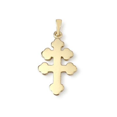 Second-hand cross pendant 750 yellow gold