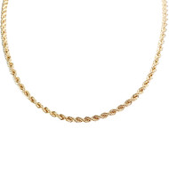 Collier d'occasion or 750 jaune maille corde 45 cm