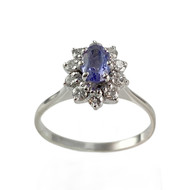 Bague d'occasion or 750 jaune diamants saphir