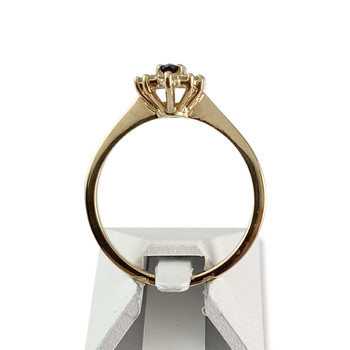 Second-hand gold ring 750 white diamonds tanzanite