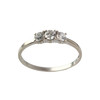 Bague d'occasion or 375 blanc zirconias - vue V1