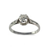 Solitaire d'occasion platine 950 diamant - vue V1
