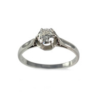 Solitaire d'occasion platine 950 diamant