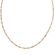 Collier d'occasion or 375 jaune maille torsadée 46 cm