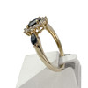 Bague d'occasion or 375 2 tons saphirs topazes blanches - vue V2