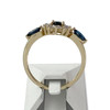 Bague d'occasion or 375 2 tons saphirs topazes blanches - vue V3