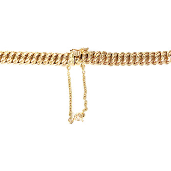 Collier en chute d'occasion or 750 rose maille américaine 45 cm