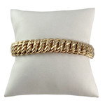 Bracelet d'occasion or 750 jaune maille américaine 19 cm - vue 1