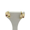 Boucles d'oreilles d'occasion or 750 jaune améthystes péridots - vue V1