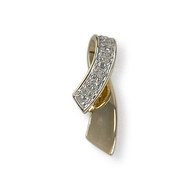 Pendentif d'occasion or 750 2 tons diamant