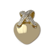 Pendentif d'occasion or 750 jaune et rhodié diamants