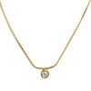 Collier d'occasion or 750 jaune maille palmier diamant 40 cm - vue V1