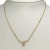 Collier d'occasion or 750 jaune maille palmier diamant 40 cm - vue V2