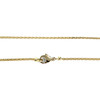 Collier d'occasion or 750 jaune maille palmier diamant 40 cm - vue V3