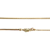 Collier d'occasion or 750 jaune maille anglaise perles de cultures saphir 42 cm - vue V3