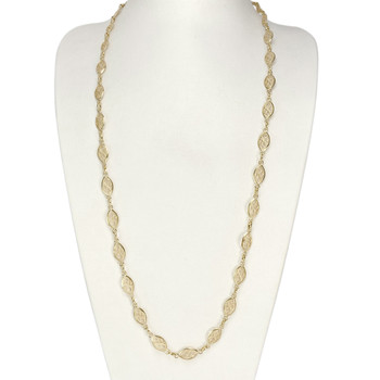 Collier d'occasion or 750 jaune maille filigrane 70,5 cm