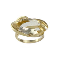 Bague d'occasion or 750 jaune citrine