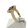 Bague d'occasion or 750 jaune saphir diamants - vue V2