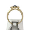 Bague d'occasion or 750 jaune saphir diamants - vue V3
