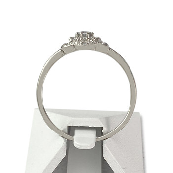 Bague d'occasion or 375 blanc zirconias