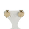Boucles d'oreilles d'occasion or 750 jaune saphirs - vue V3