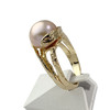 Bague d'occasion or 750 jaune perle de culture - vue V2