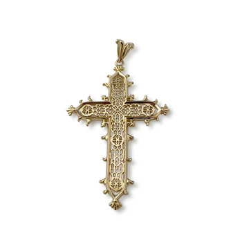 Second-hand cross pendant 750 yellow gold