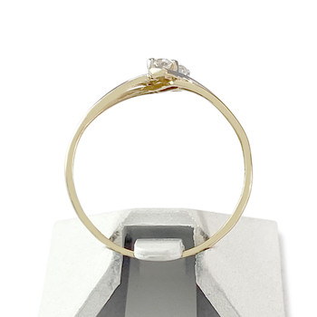 Bague d'occasion or 750 2 tons zirconias