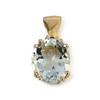 Pendentif d'occasion or 750 jaune aigue marine - vue V1