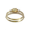 Bague d'occasion or 750 jaune opale zirconias - vue V1
