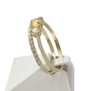Bague d'occasion or 750 jaune opale zirconias - vue V2