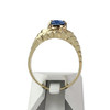 Bague d'occasion or 750 jaune saphir diamants - vue V3