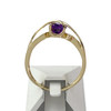 Bague d'occasion or 750 jaune améthyste - vue V3