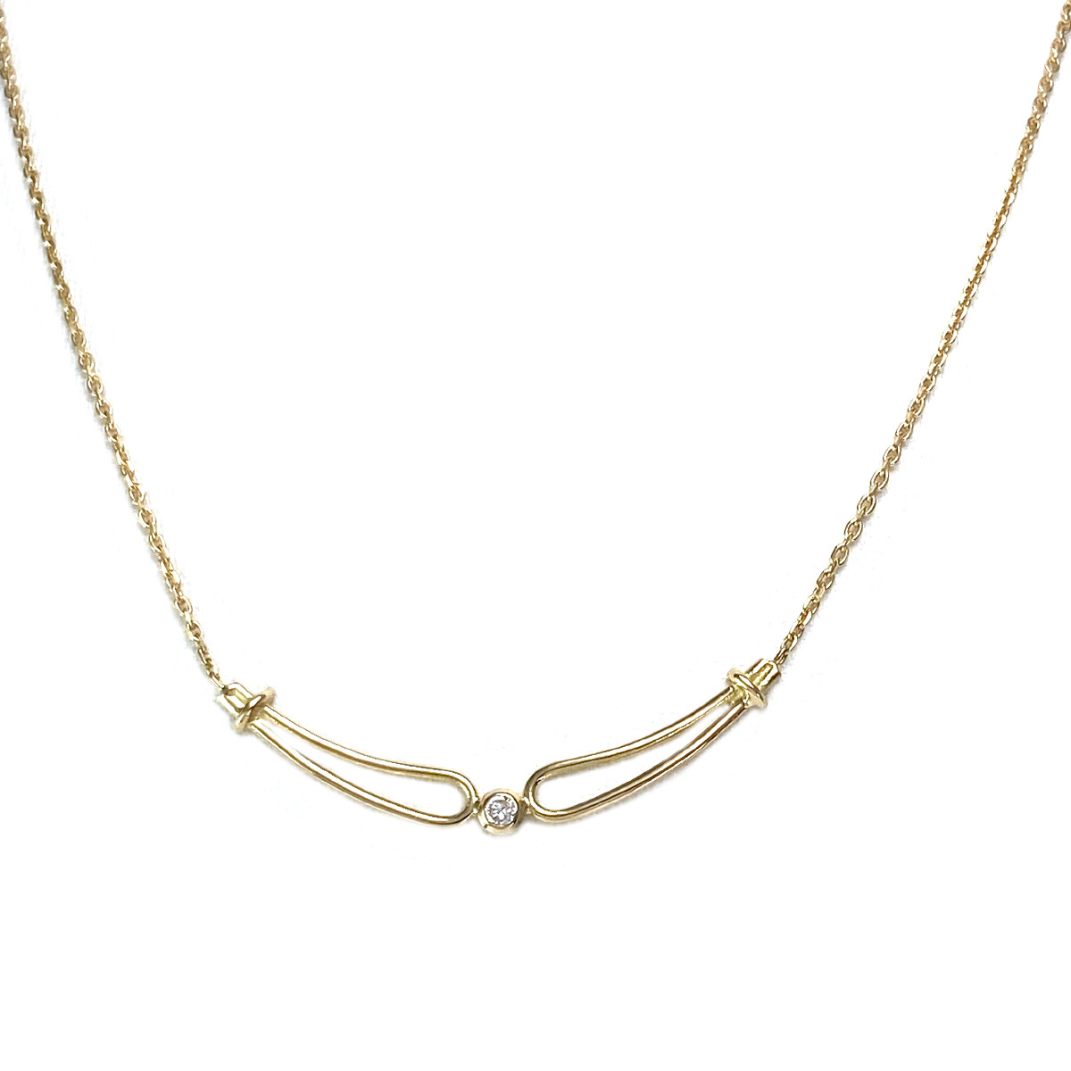 Collier d'occasion or 750 jaune diamant 40.5 cm