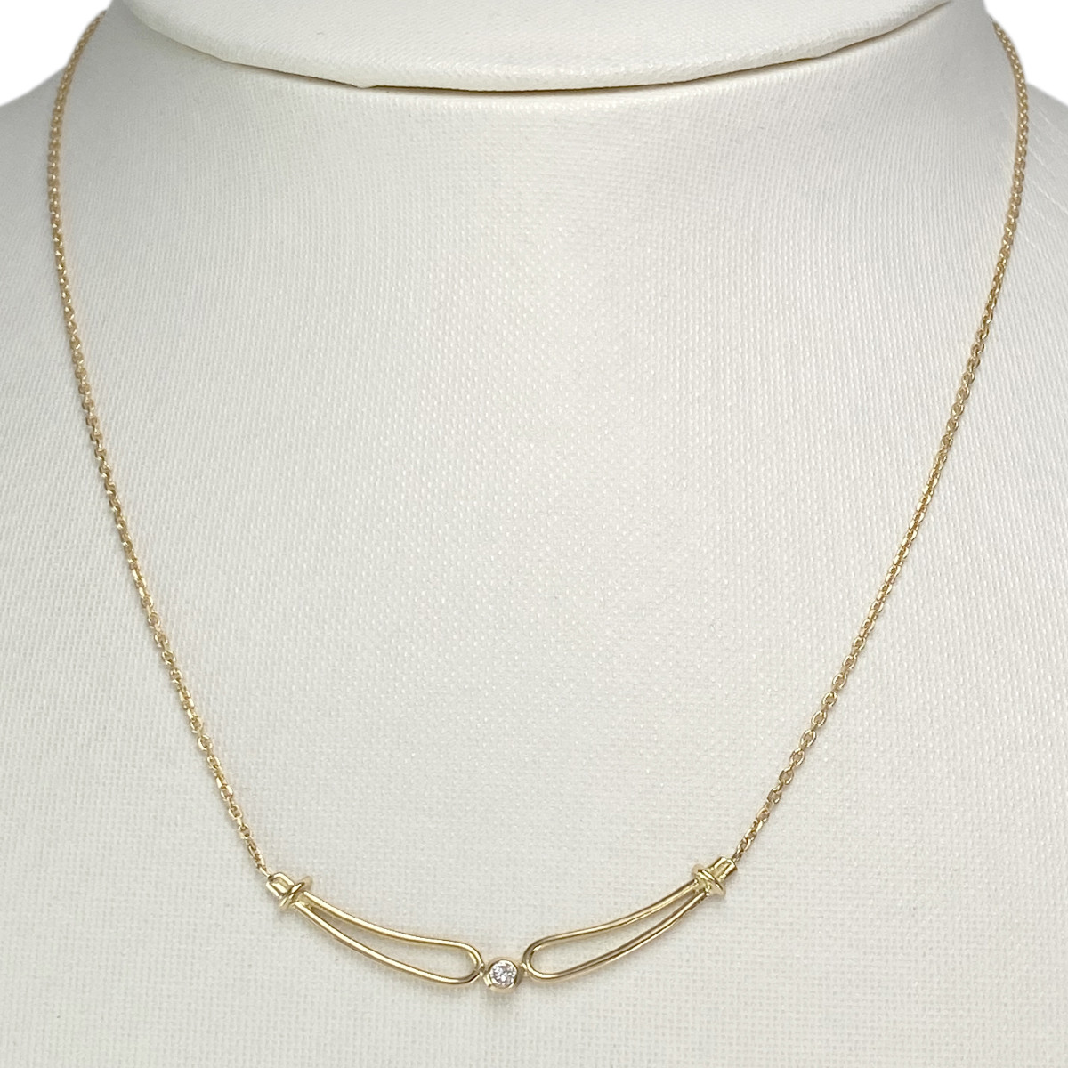 Collier d'occasion or 750 jaune diamant 40.5 cm - vue 2