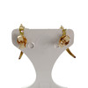 Boucles d'oreilles d'occasion or 750 jaune rubis zirconias - vue V3