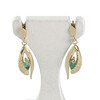 Boucles d'oreilles d'occasion or 750 jaune émeraudes - vue V1