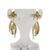 Boucles d'oreilles d'occasion or 750 jaune émeraudes - vue V3