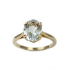 Bague d'occasion or 750 jaune aigue marine - vue V1