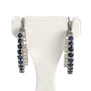 Boucles d'oreilles d'occasion or 375 blanc saphirs et diamants - vue V1