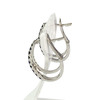 Boucles d'oreilles d'occasion or 375 blanc saphirs et diamants - vue V2