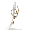 Boucles d'oreilles d'occasion or 750 jaune améthystes - vue V2