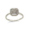 Bague d'occasion or 375 blanc diamants - vue V1