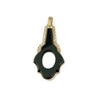 Pendentif d'occasion or 750 jaune diamants onyx