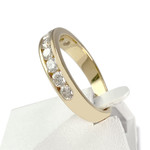 Second hand gold ring 750 yellow diamonds - view 2