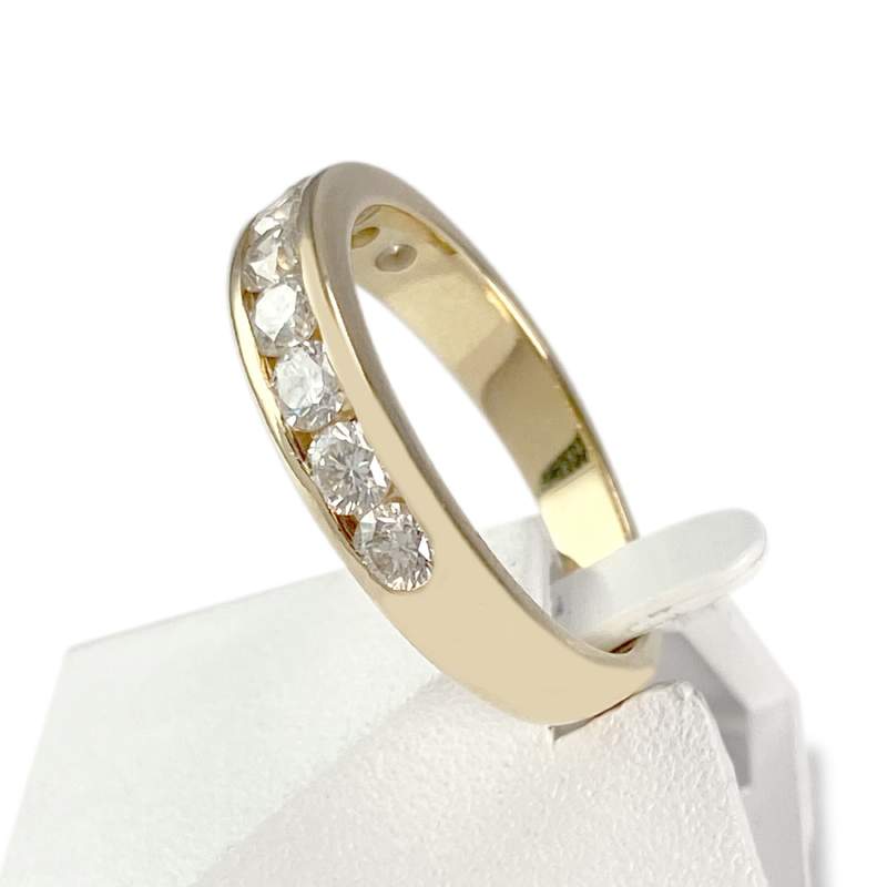 Bague d'occasion or 750 jaune diamants - vue 2