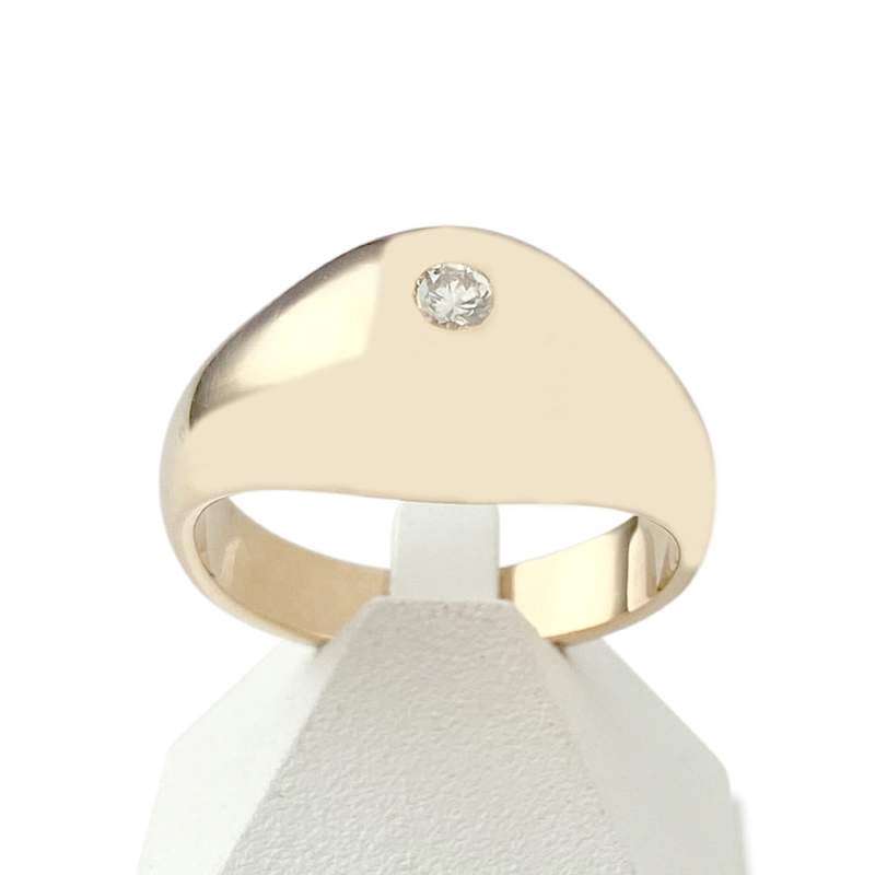 Bague d'occasion or 750 jaune diamants - vue 1