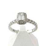 Bague d'occasion or 750 blanc diamants - vue 1